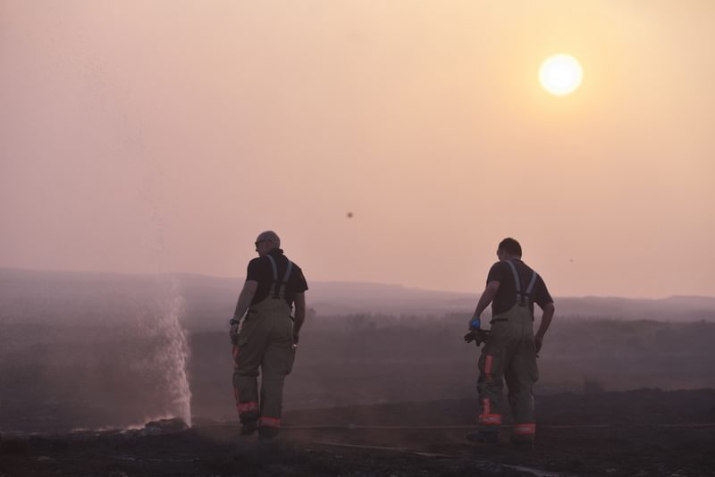 Firefighters at the Saddleworth Moor fire Firefighters at the Saddleworth Moor fire