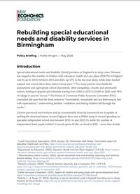 Rebuilding special educational needs and disability services in Birmingham