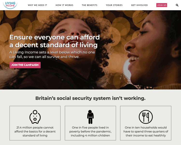Living Income website
